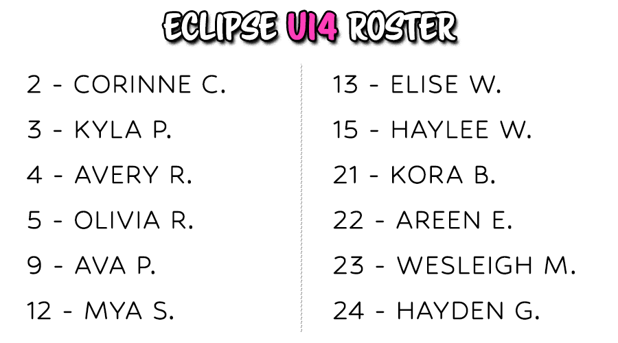 U14 Team Roster