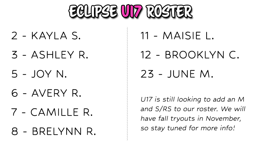 U17 Team Roster